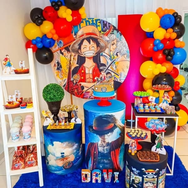 14 decoração colorida festa One Piece @primefestas