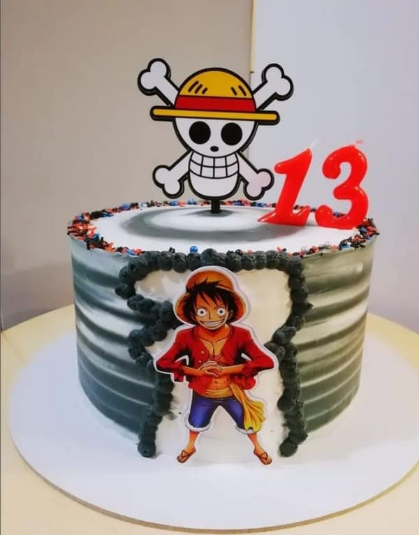 26 bolo simples One Piece @pipinhas art