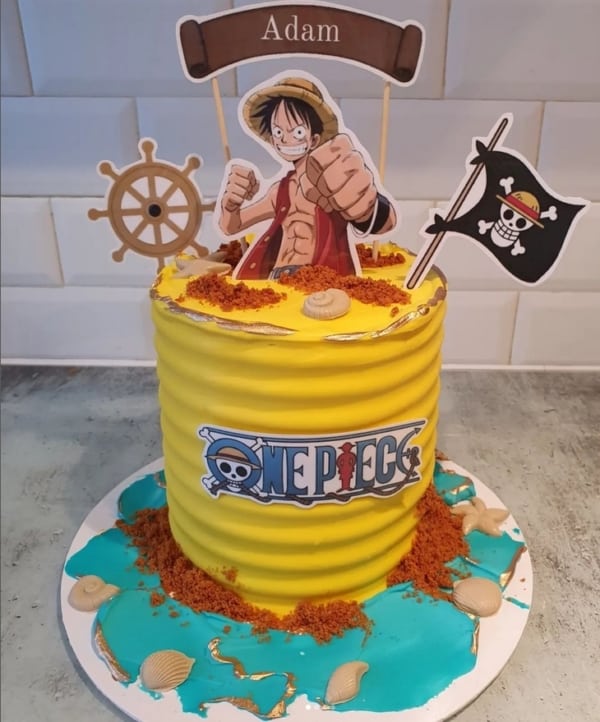 27 decoração bolo One Piece @auxdelicesdefatia
