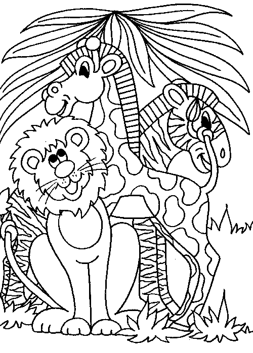 4 animais selvagens para pintar Best Coloring Pages For Kids