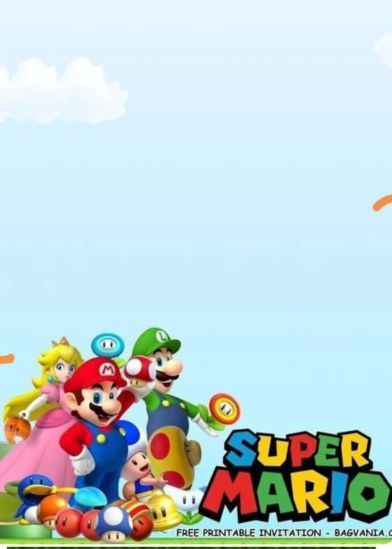 convite Super Mario