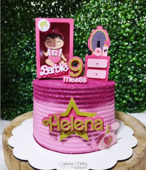 22 bolo decorado Barbie baby @daimagalhaespersonalizados
