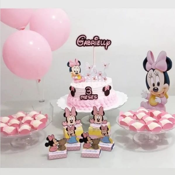 23 festa simples mesversário Minnie baby @eventualartesdecor