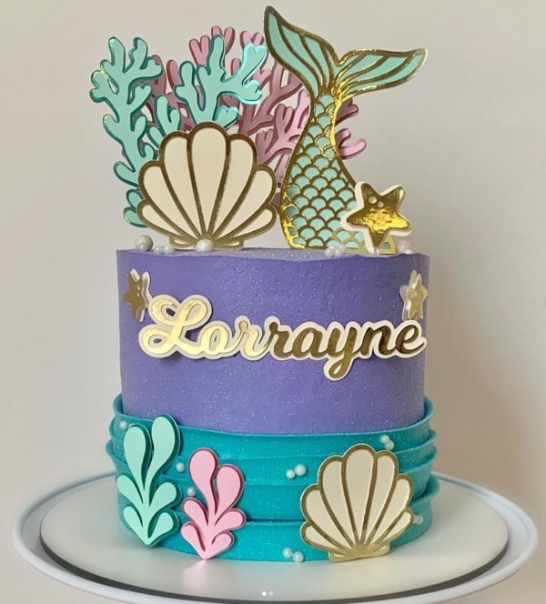 25 bolo mesversário sereia @anaclara cakes