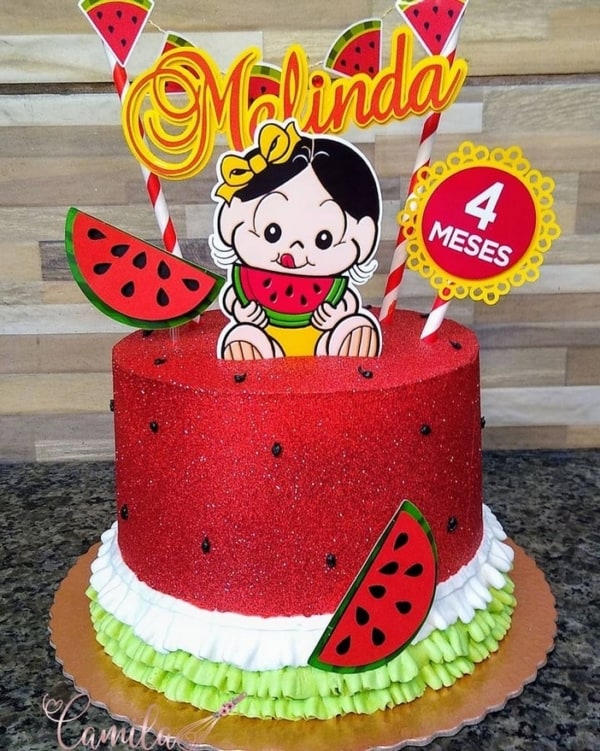 36 glow cake mesversário Magali @camilasilveiraof
