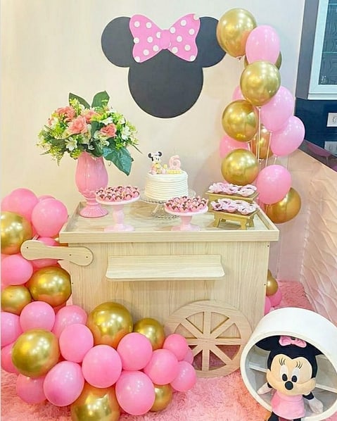 6 festa Minnie rosa mesversário @petitcomitefestas