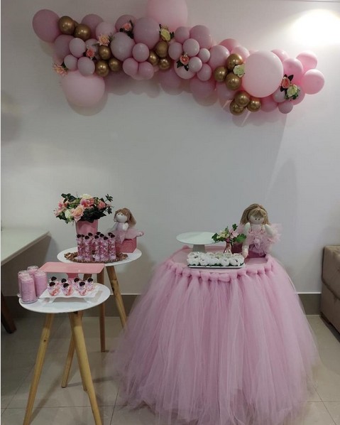 13 decoração em rosa mesversário bailarina @comemore festasafetivas