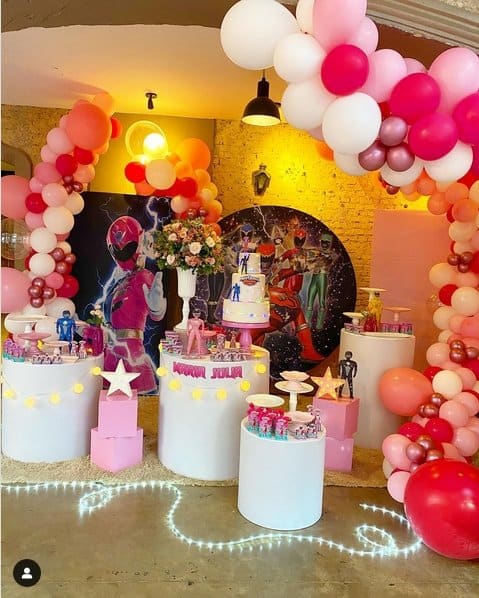 16 decoração festa Power Rangers rosa @agitekids