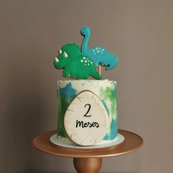 24 bolo dinossauro de mesversário @grandelices