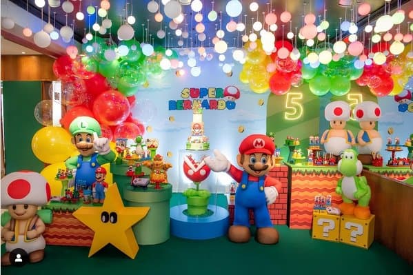 10 festa luxo Super Mario Bros @marymoreiradecora
