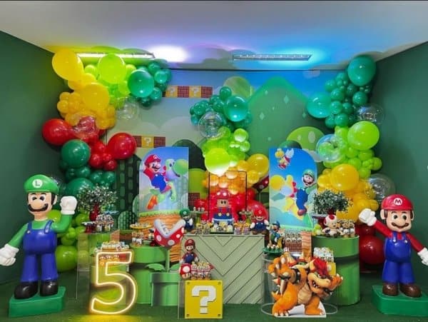 12 festa decorada Mario Bros @nickkidsdecoracoes