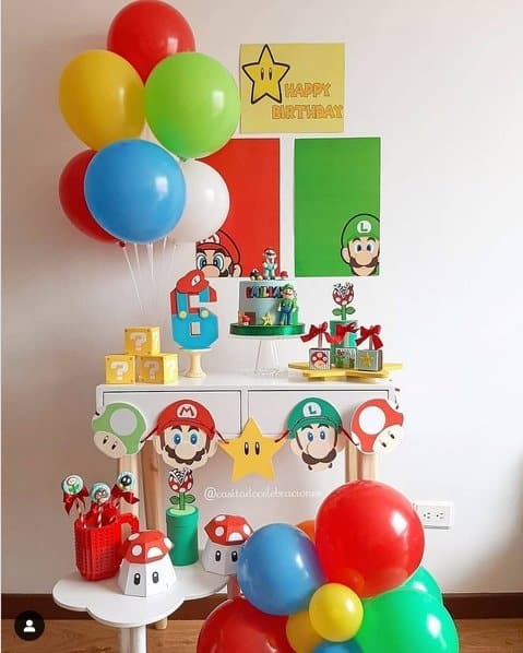 23 decoração DIY Super Mario Bros @catalogodefestas