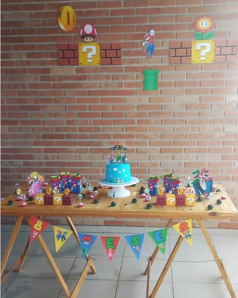 25 festa simples e DIY Super Mario Bros @amorpersonalizado rafaramon