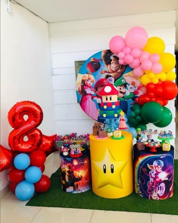 34 decoração festa menina Super Mario @sl ateliedadecoracao