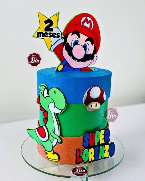 37 bolo temático Super Mario @lila bolos