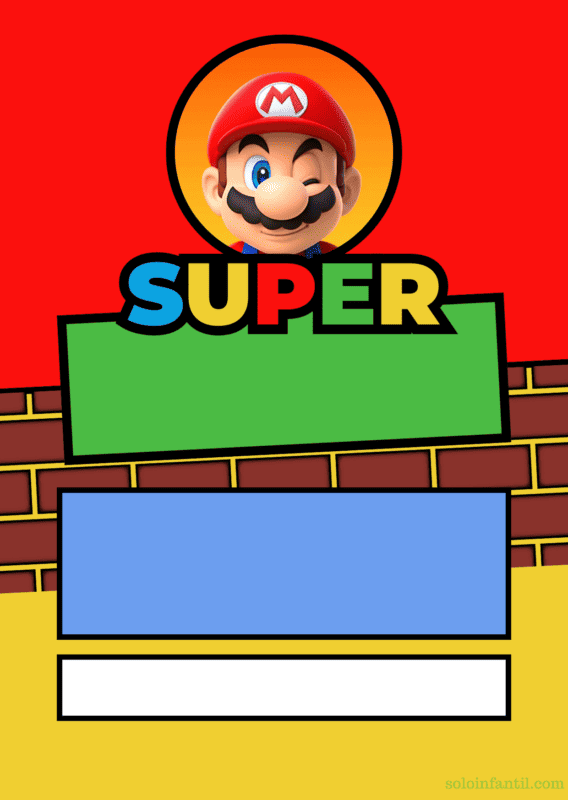 42 convite Super Mario Bros grátis