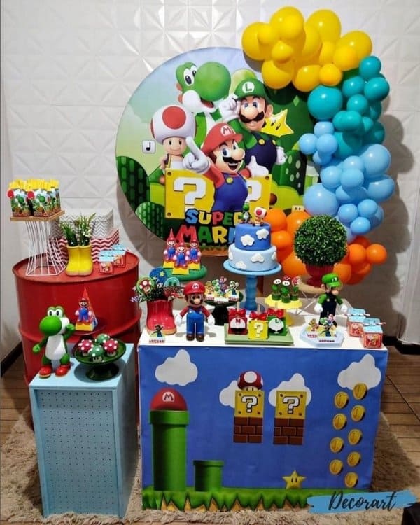 5 decoração festa Super Mario @decorart1eventos