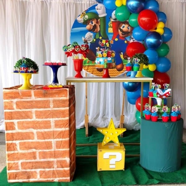 7 festa simples Super Mario @amor de festaa