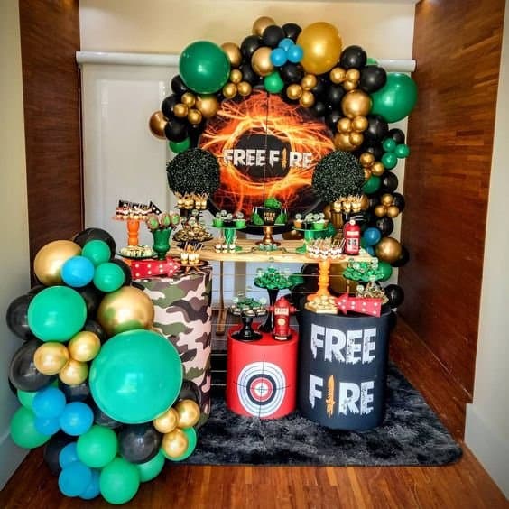 ideia de decoração do free fire