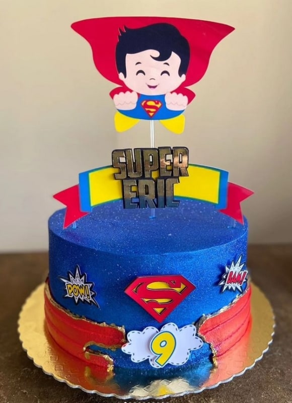 25 bolo Super Homem mesversário @deliciasdaduu