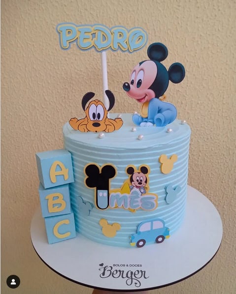 26 bolo mesversário Mickey baby @berger bolos