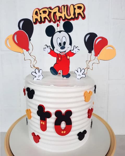 33 bolo mesversário Mickey bebê @bemdocebolosfestivos