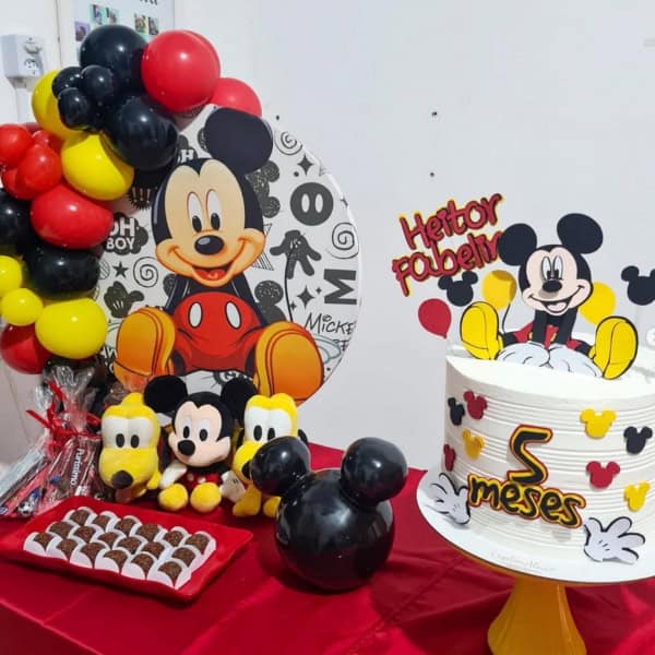 7 decoração simples mesversário Mickey @minifestadalu