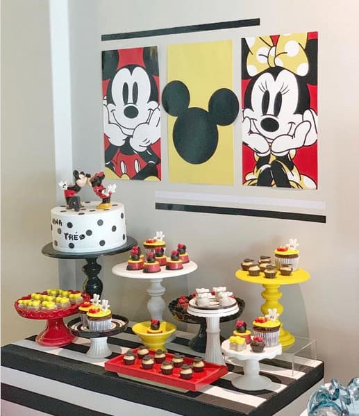 9 decoração mesversário Mickey e Minnie @joineventos