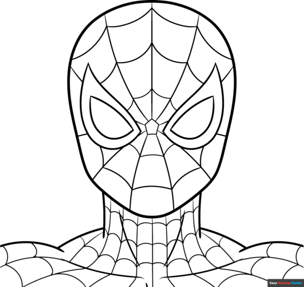 10 atividade para desenhar Homem Aranha Easy Drawing Guides