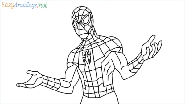 6 desenho do Homem Aranha Easy drawings