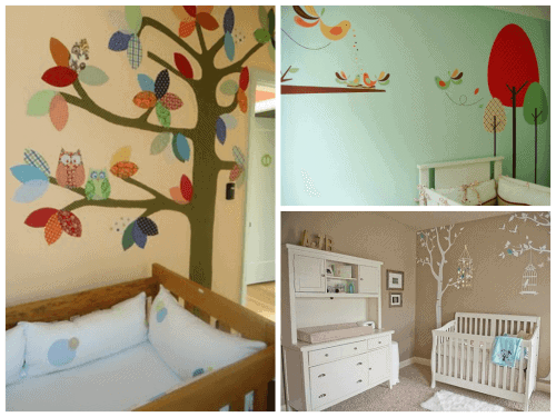 Adesivos de parede para quarto de bebê