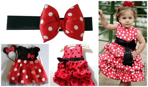 Vestido de festa infantil Minnie