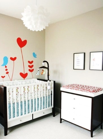 imagem de quarto simples e bonito para bebês