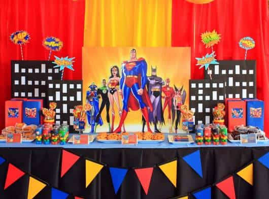 Decoração Festa Liga da Justiça