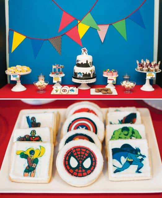 biscoitos decorados para festa super heróis
