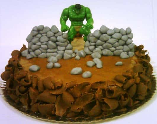 bolo de chocolate do incrível hulk