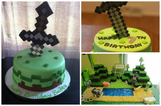 Bolo de Pasta de Chocolate: Bolo Minecraft quadrado em verde claro