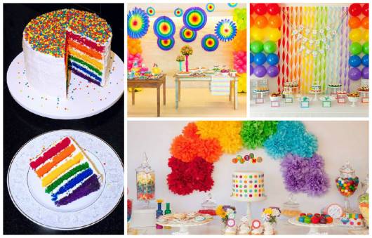 ideias para festa arco-iris 
