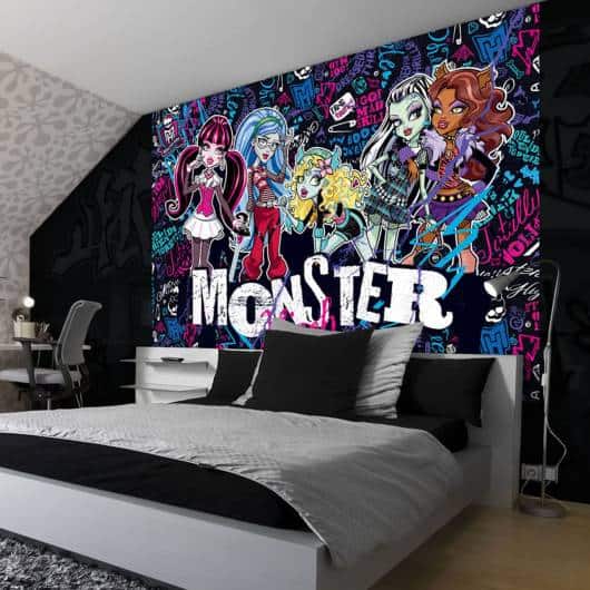 quarto decorado desenho monster high