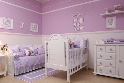 quarto lilás de bebê