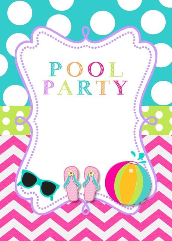 convite festa piscina