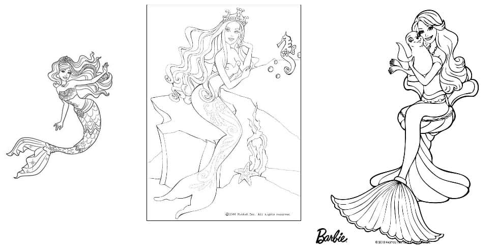 Desenho para colorir da princesa Barbie · Creative Fabrica