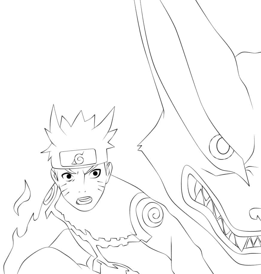 Como Desenhar o Naruto / 4 Caldas - How to Draw Naruto / Kurama 