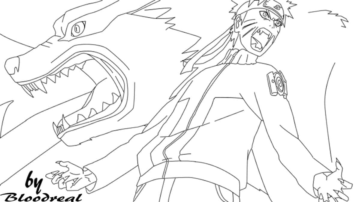 naruto coloring pages ninetales - photo #9