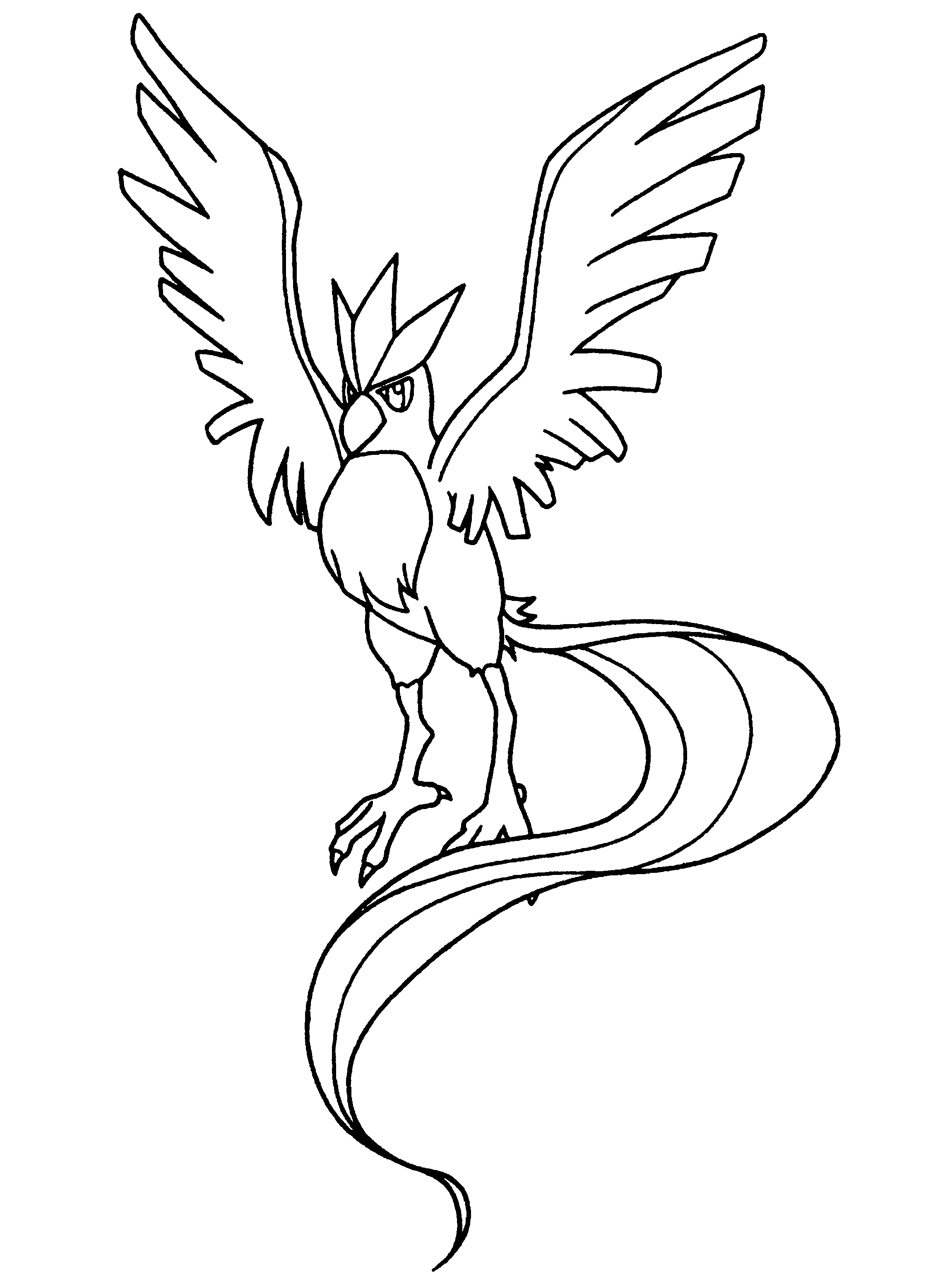 Desenhos para colorir de desenho de três pokémons voadores para colorir  