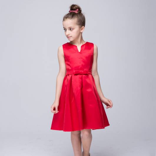 vestido de formatura infantil vermelho