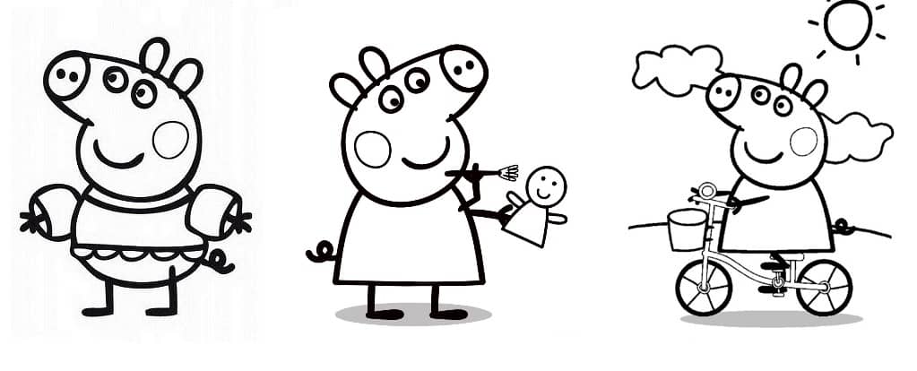 Desenhos para colorir Peppa Pig: 45 op\u00e7\u00f5es para imprimir