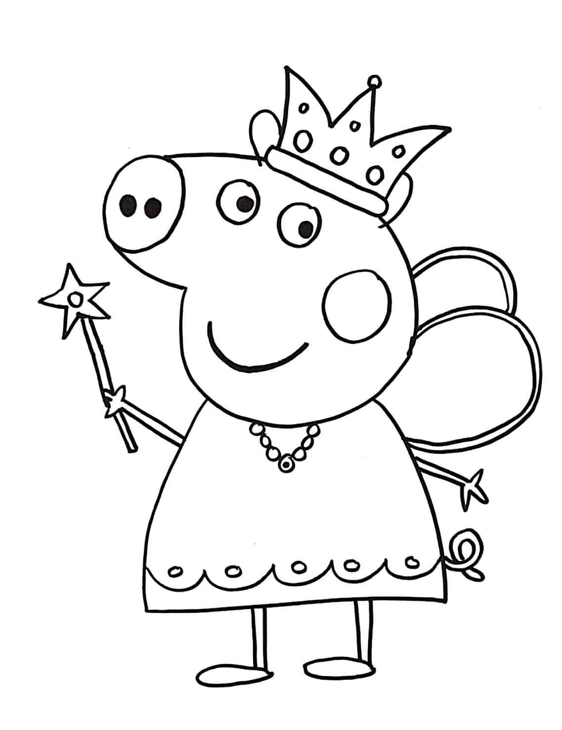 Desenho para colorir de Peppa Pig · Creative Fabrica