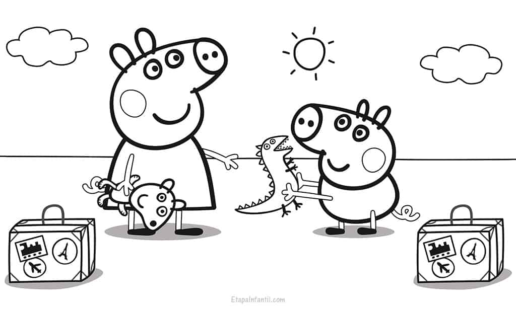 Desenhos para colorir Peppa Pig: 45 op\u00e7\u00f5es para imprimir