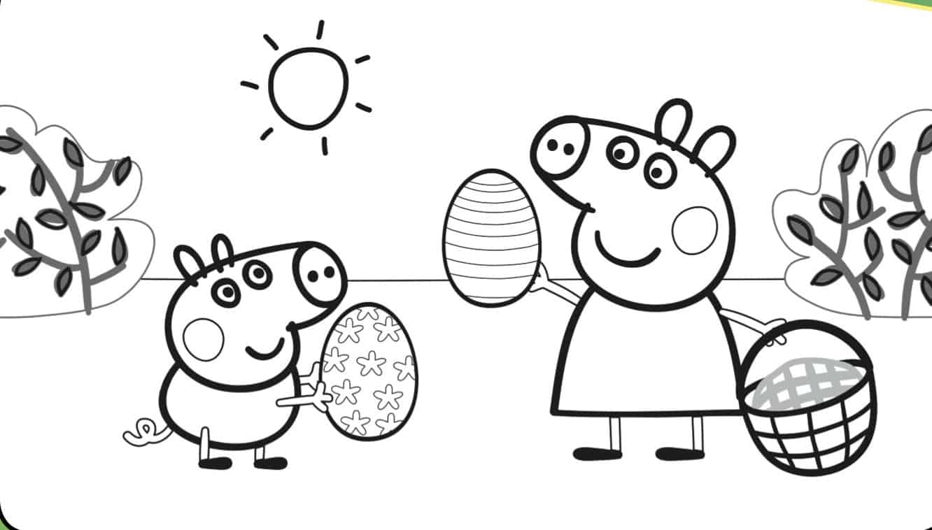 Desenhos para colorir Peppa Pig: 45 opções para imprimir grátis